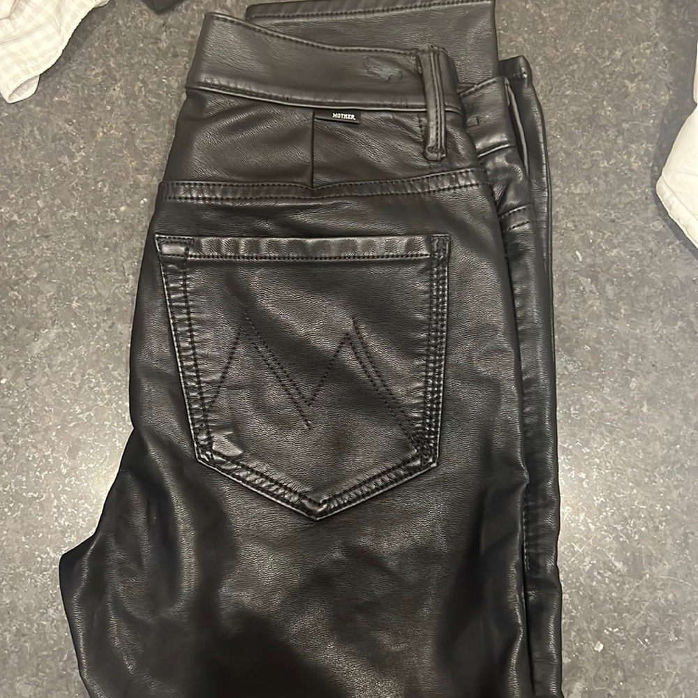 Mother leather jeans